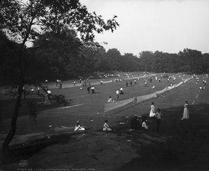 The Tennis Courts, Central Park, New York, c.1904